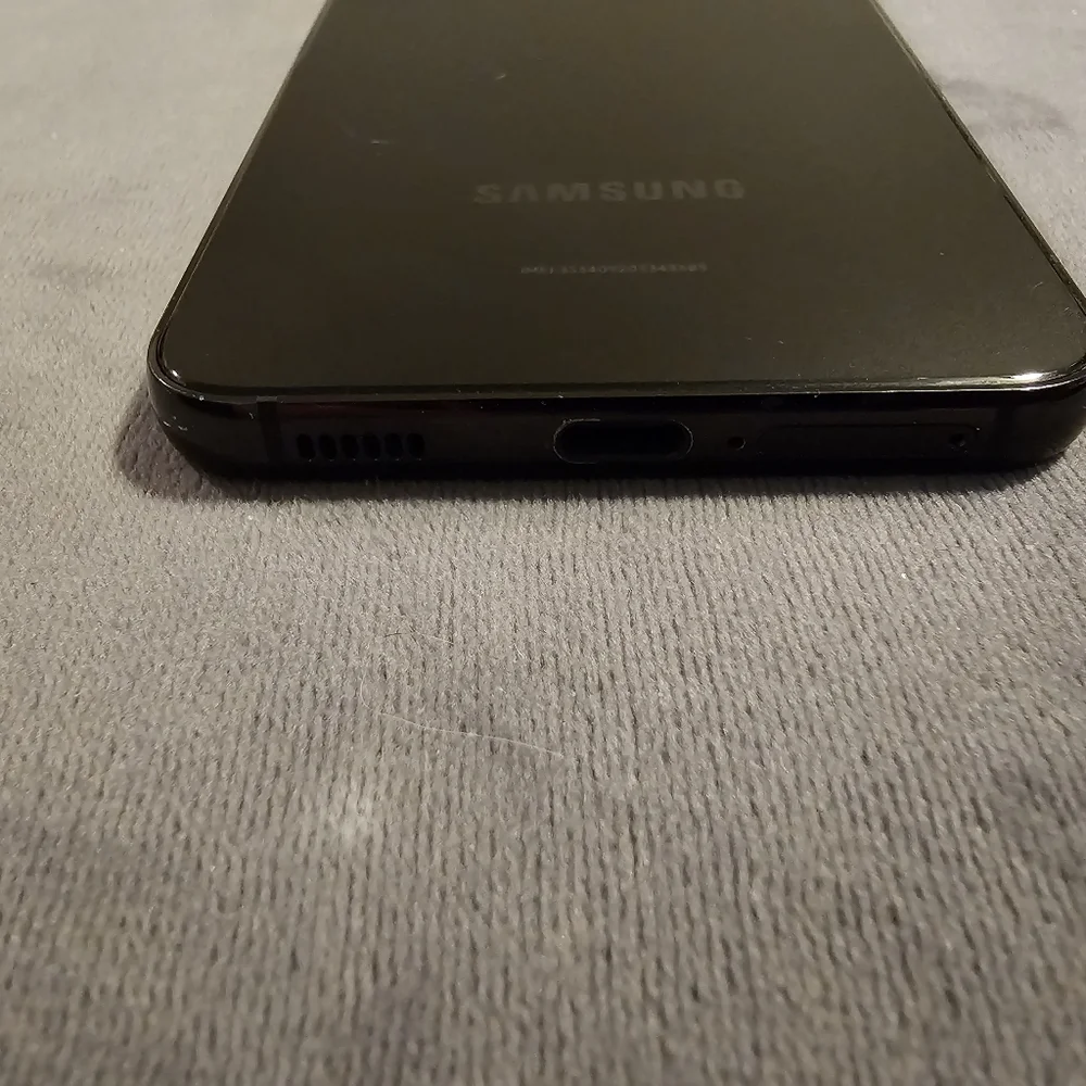 Samsung Galaxy s22 phone in phantom black